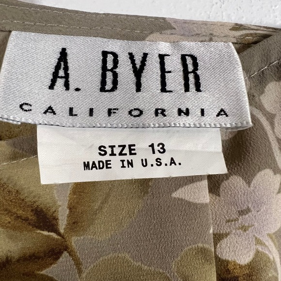 VTG A. Byer Floral Mini Skirt Lace Trim Y2K Sz. 13 LRG Cottage Boho Preppy USA - Picture 4 of 8